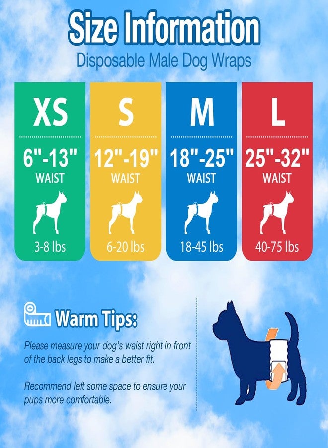 Pet Soft Male Dog Diapers - Disposable Male Dog Wraps Wetness Indicator, Puppy Diapers Male for Excitable Urination or Incontinence, 20pcs XSmall - Image 5